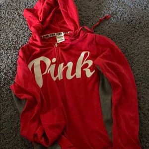 VS Pink zip up sweatshirt